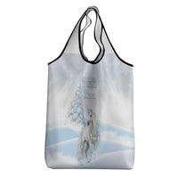 Magical Christmas Grocery Bag Unicorn With Cotton Candy Xmas Tree - Wonder Print Shop