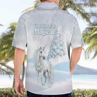 Magical Christmas Hawaiian Shirt Unicorn With Cotton Candy Xmas Tree - Wonder Print Shop