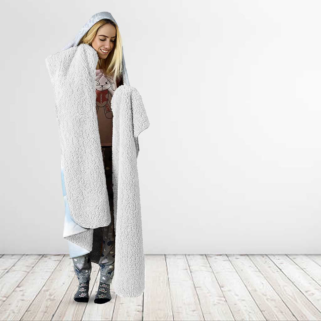 Magical Christmas Hooded Blanket Unicorn With Cotton Candy Xmas Tree - Wonder Print Shop