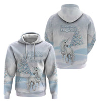 Magical Christmas Hoodie Unicorn With Cotton Candy Xmas Tree - Wonder Print Shop