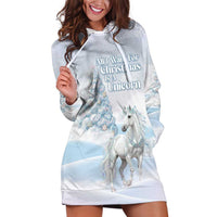 Magical Christmas Hoodie Dress Unicorn With Cotton Candy Xmas Tree - Wonder Print Shop
