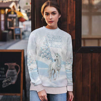 Magical Christmas Ugly Christmas Sweater Unicorn With Cotton Candy Xmas Tree - Wonder Print Shop