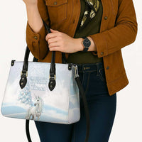 Magical Christmas Leather Bag Unicorn With Cotton Candy Xmas Tree - Wonder Print Shop