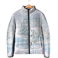 Magical Christmas Padded Jacket Unicorn With Cotton Candy Xmas Tree - Wonder Print Shop
