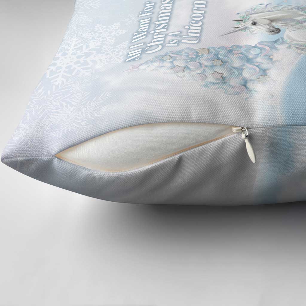 Magical Christmas Pillow Cover Unicorn With Cotton Candy Xmas Tree - Wonder Print Shop