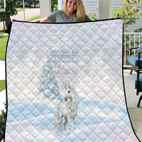 Magical Christmas Quilt Unicorn With Cotton Candy Xmas Tree - Wonder Print Shop
