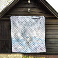 Magical Christmas Quilt Unicorn With Cotton Candy Xmas Tree - Wonder Print Shop