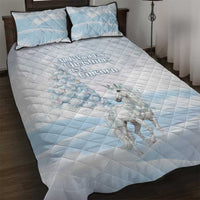 Magical Christmas Quilt Bed Set Unicorn With Cotton Candy Xmas Tree - Wonder Print Shop
