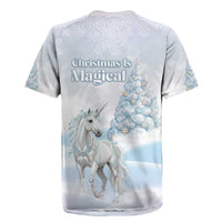 Magical Christmas Rugby Jersey Unicorn With Cotton Candy Xmas Tree - Wonder Print Shop