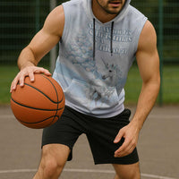 Magical Christmas Sleeveless Hoodie Unicorn With Cotton Candy Xmas Tree - Wonder Print Shop