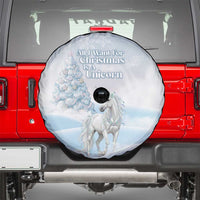 Magical Christmas Spare Tire Cover Unicorn With Cotton Candy Xmas Tree - Wonder Print Shop