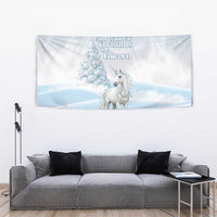 Magical Christmas Tapestry Unicorn With Cotton Candy Xmas Tree - Wonder Print Shop