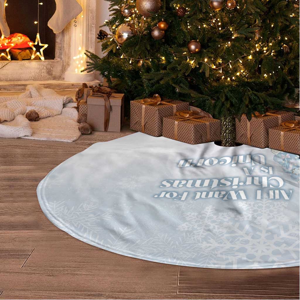 Magical Christmas Tree Skirt Unicorn With Cotton Candy Xmas Tree - Wonder Print Shop