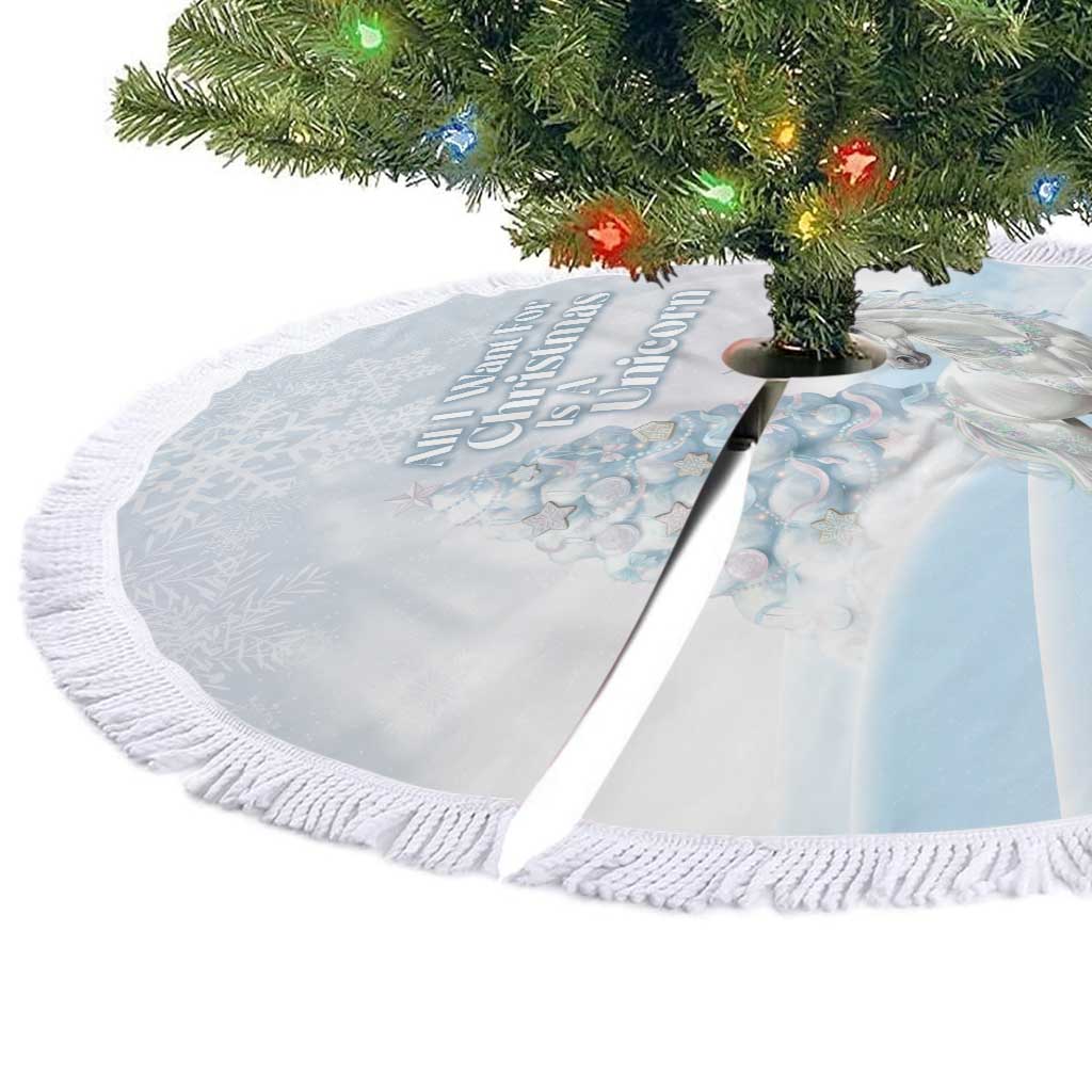 Magical Christmas Tree Skirt Unicorn With Cotton Candy Xmas Tree - Wonder Print Shop