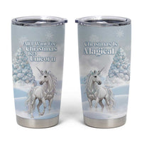 Magical Christmas Tumbler Cup Unicorn With Cotton Candy Xmas Tree - Wonder Print Shop