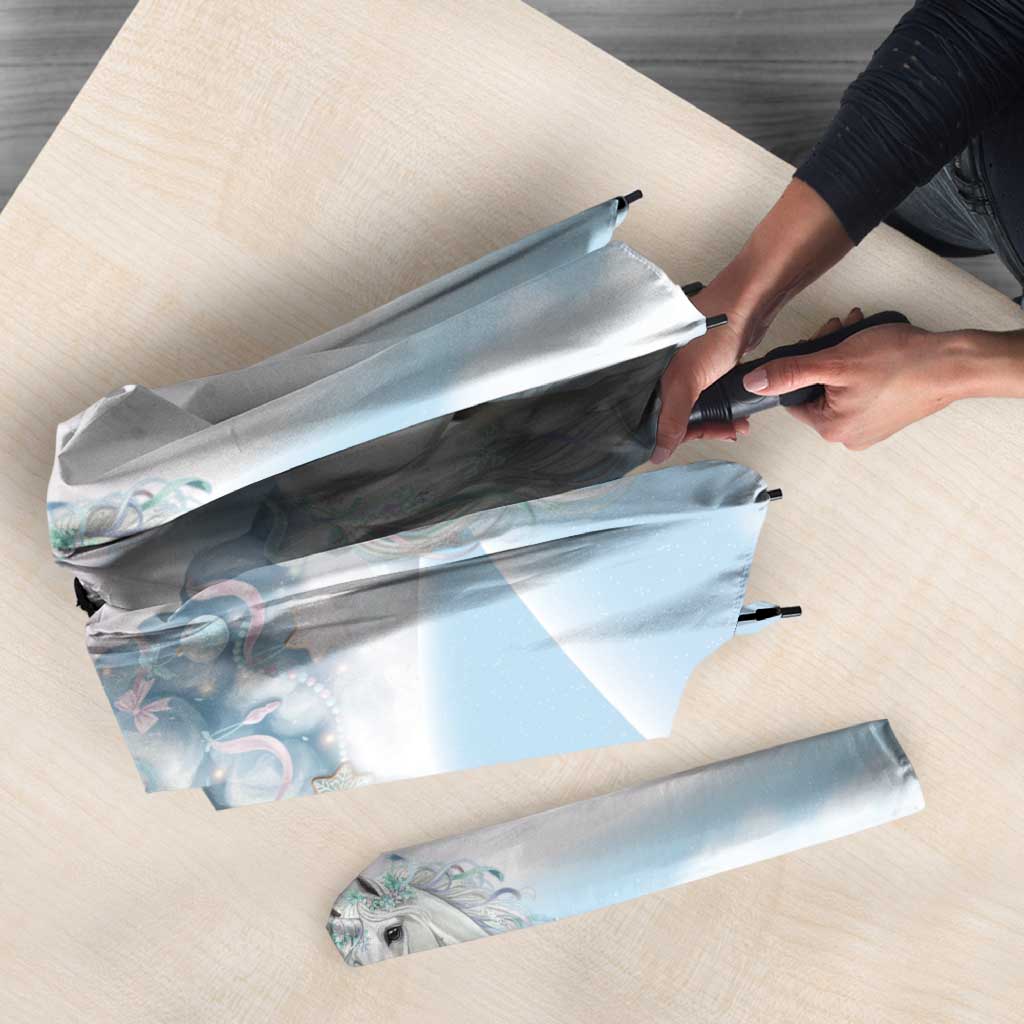 Magical Christmas Umbrella Unicorn With Cotton Candy Xmas Tree - Wonder Print Shop