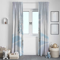 Magical Christmas Window Curtain Unicorn With Cotton Candy Xmas Tree - Wonder Print Shop