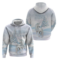 Magical Christmas Zip Hoodie Unicorn With Cotton Candy Xmas Tree - Wonder Print Shop