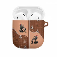 Western Yoke AirPods Case Cowgirl Drinking Wine Christmas - Wonder Print Shop