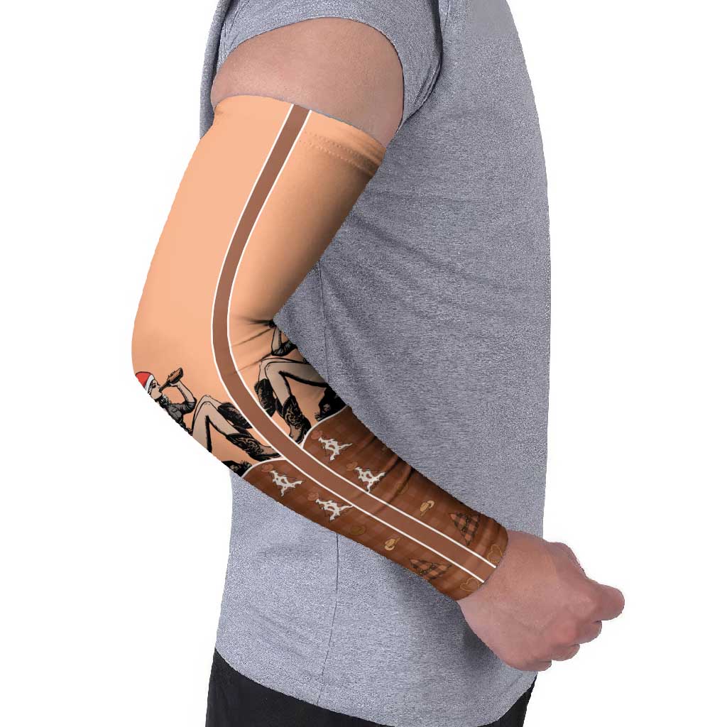 Western Yoke Arm Sleeves Cowgirl Drinking Wine Christmas - Wonder Print Shop