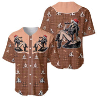 Western Yoke Baseball Jersey Cowgirl Drinking Wine Christmas - Wonder Print Shop