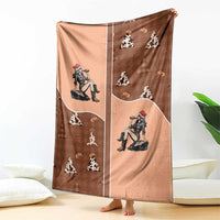 Western Yoke Blanket Cowgirl Drinking Wine Christmas - Wonder Print Shop