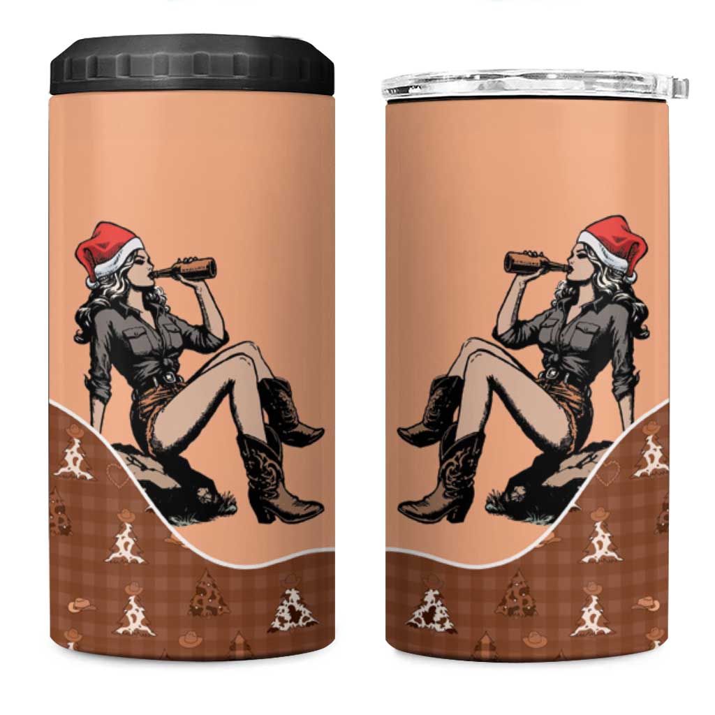 Western Yoke 4 in 1 Can Cooler Tumbler Cowgirl Drinking Wine Christmas - Wonder Print Shop
