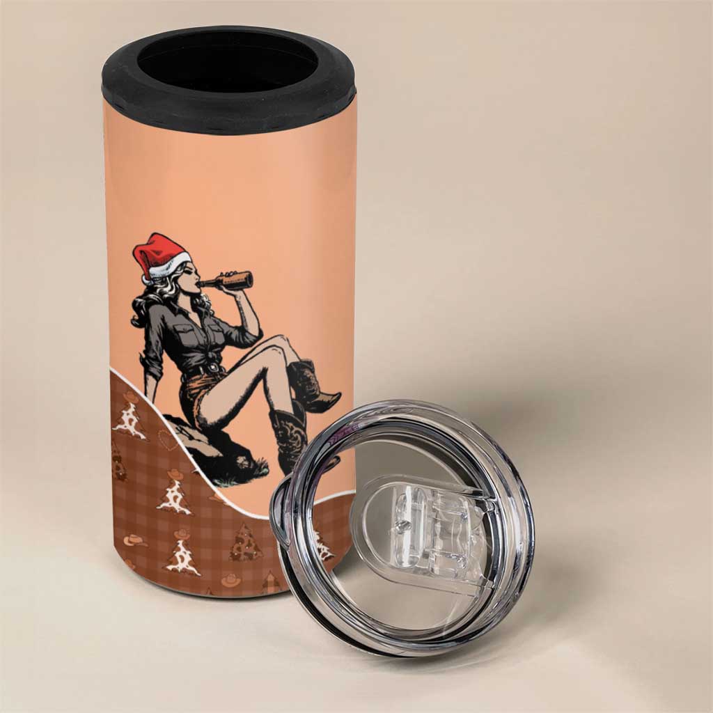 Western Yoke 4 in 1 Can Cooler Tumbler Cowgirl Drinking Wine Christmas - Wonder Print Shop
