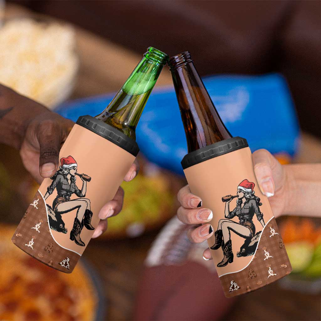 Western Yoke 4 in 1 Can Cooler Tumbler Cowgirl Drinking Wine Christmas - Wonder Print Shop