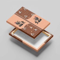 Western Yoke Canvas Wall Art Cowgirl Drinking Wine Christmas - Wonder Print Shop