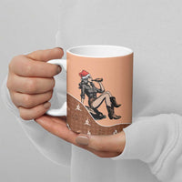 Western Yoke Ceramic Mug Cowgirl Drinking Wine Christmas - Wonder Print Shop