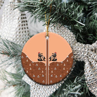 Western Yoke Ceramic Ornament Cowgirl Drinking Wine Christmas - Wonder Print Shop