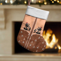 Western Yoke Christmas Stocking Cowgirl Drinking Wine Christmas - Wonder Print Shop