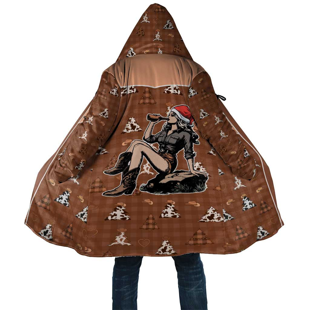 Western Yoke Cloak Cowgirl Drinking Wine Christmas - Wonder Print Shop
