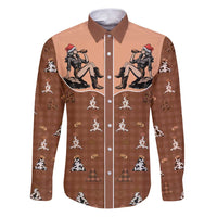 Western Yoke Family Matching Puletasi and Hawaiian Shirt Cowgirl Drinking Wine Christmas - Wonder Print Shop