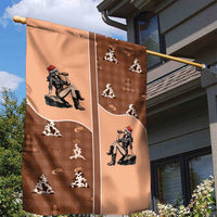 Western Yoke Garden Flag Cowgirl Drinking Wine Christmas - Wonder Print Shop