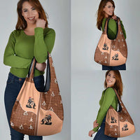 Western Yoke Grocery Bag Cowgirl Drinking Wine Christmas - Wonder Print Shop