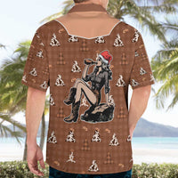 Western Yoke Hawaiian Shirt Cowgirl Drinking Wine Christmas - Wonder Print Shop