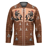 Western Yoke Hockey Jersey Cowgirl Drinking Wine Christmas - Wonder Print Shop