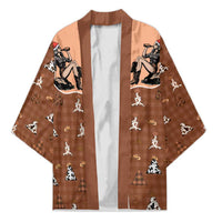 Western Yoke Kimono Cowgirl Drinking Wine Christmas - Wonder Print Shop