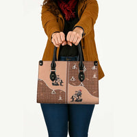 Western Yoke Leather Bag Cowgirl Drinking Wine Christmas - Wonder Print Shop