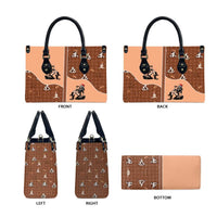 Western Yoke Leather Bag Cowgirl Drinking Wine Christmas - Wonder Print Shop