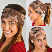 Western Yoke Neck Gaiter Cowgirl Drinking Wine Christmas - Wonder Print Shop