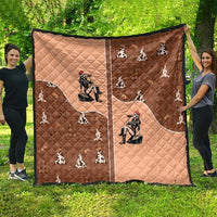 Western Yoke Quilt Cowgirl Drinking Wine Christmas - Wonder Print Shop