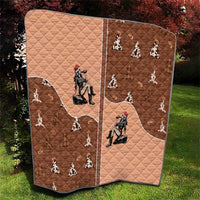 Western Yoke Quilt Cowgirl Drinking Wine Christmas - Wonder Print Shop