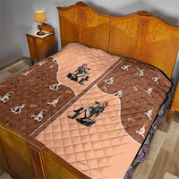 Western Yoke Quilt Cowgirl Drinking Wine Christmas - Wonder Print Shop