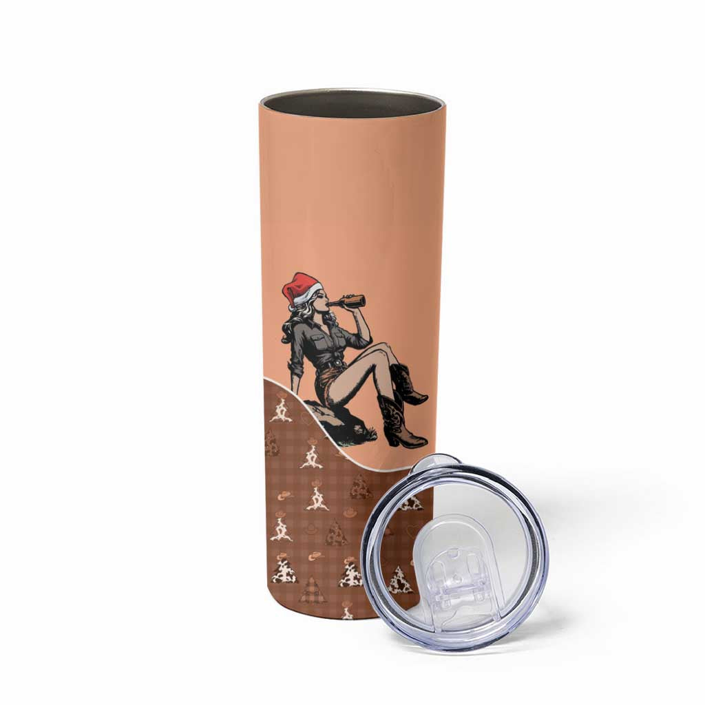 Western Yoke Skinny Tumbler Cowgirl Drinking Wine Christmas - Wonder Print Shop