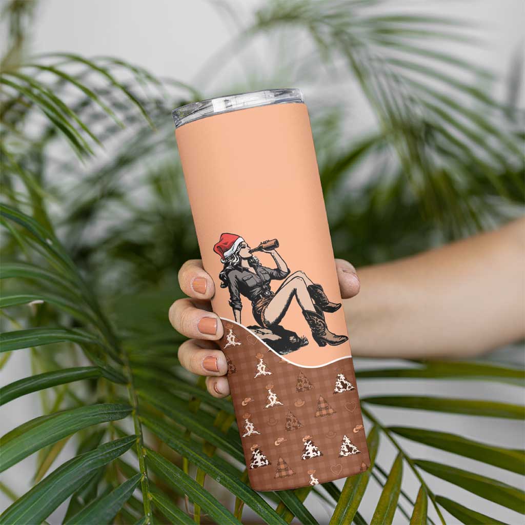 Western Yoke Skinny Tumbler Cowgirl Drinking Wine Christmas - Wonder Print Shop