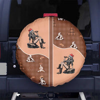 Western Yoke Spare Tire Cover Cowgirl Drinking Wine Christmas - Wonder Print Shop