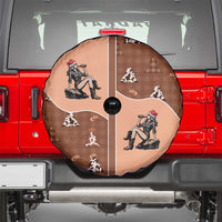 Western Yoke Spare Tire Cover Cowgirl Drinking Wine Christmas - Wonder Print Shop